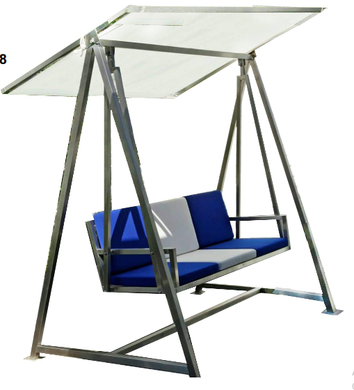 Three Seater Garden Swing With Canopy