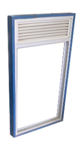 [PN-205] Fixed Glass Aluminium Panel Window With Louvre Vents