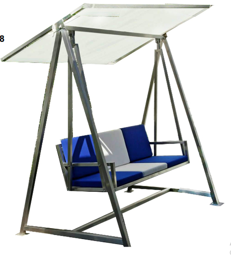 [PN-208] Three Seater Garden Swing With Canopy